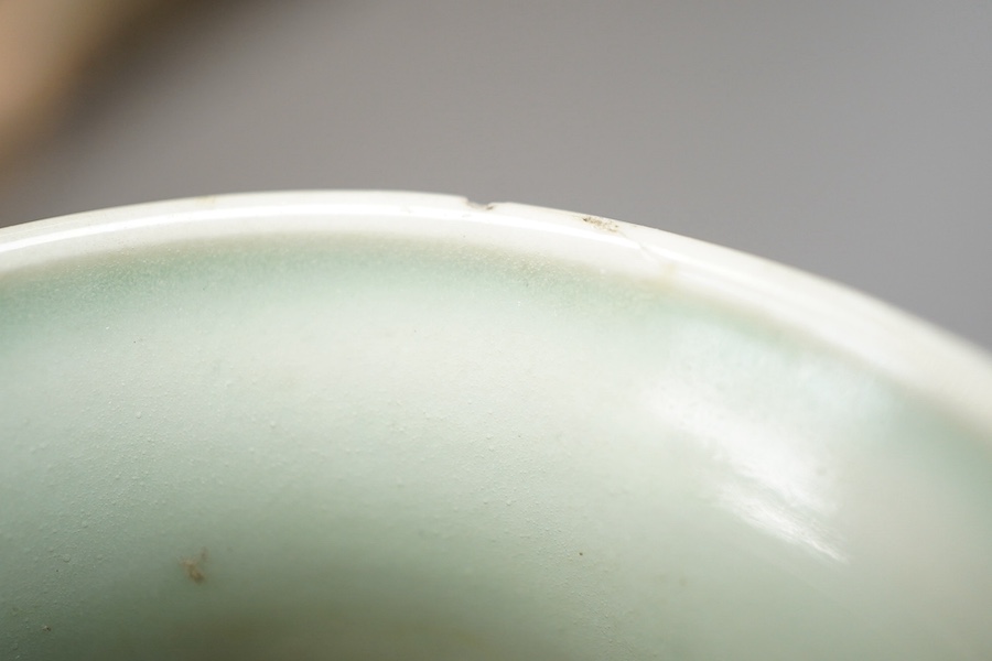 A Chinese celadon glazed landscape vase, 19th century